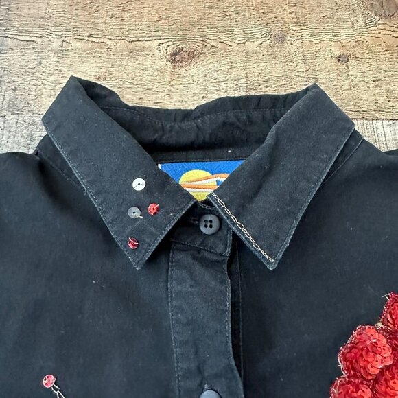 Cricket by the Creek Womens Western Rodeo Queening Long Sleeve Button Up Shirt - Picture 4 of 15